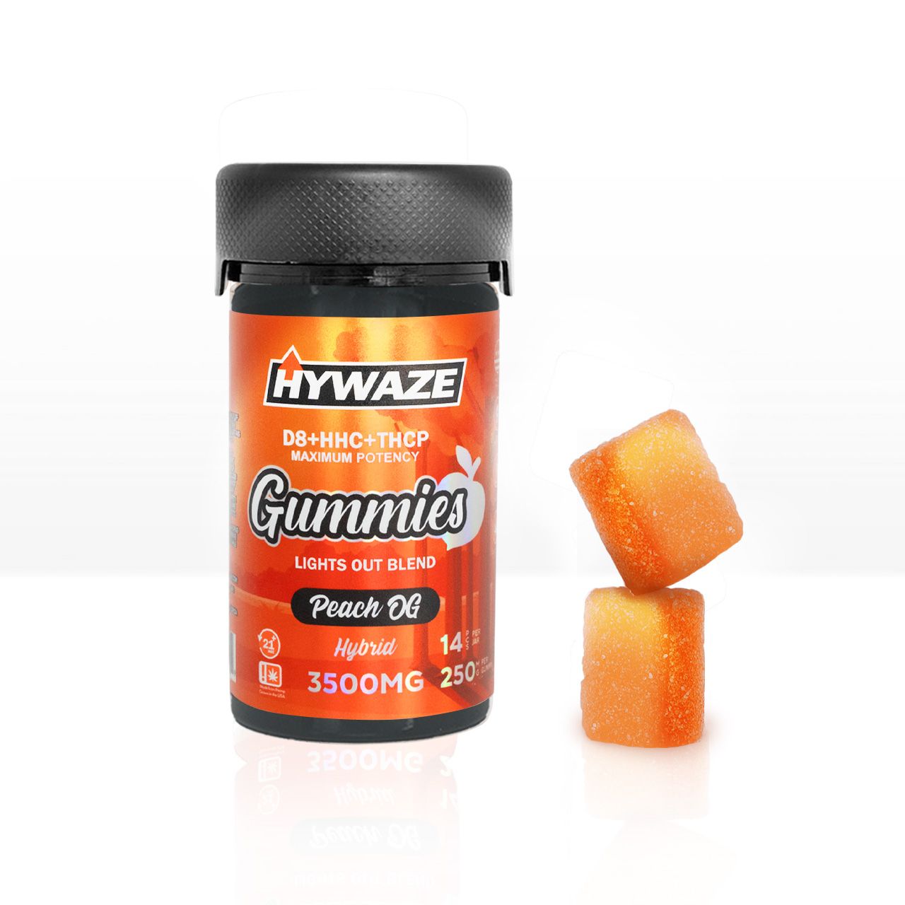 HYWAZE Maximum Potency Gummies D8+HHC+THCP 250MG