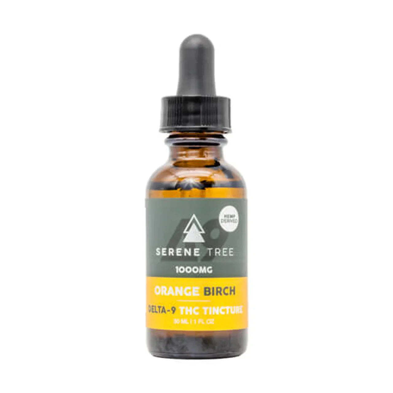 Serene Tree, 1000mg, Orange birch, Delta9 THC Tincture, front side