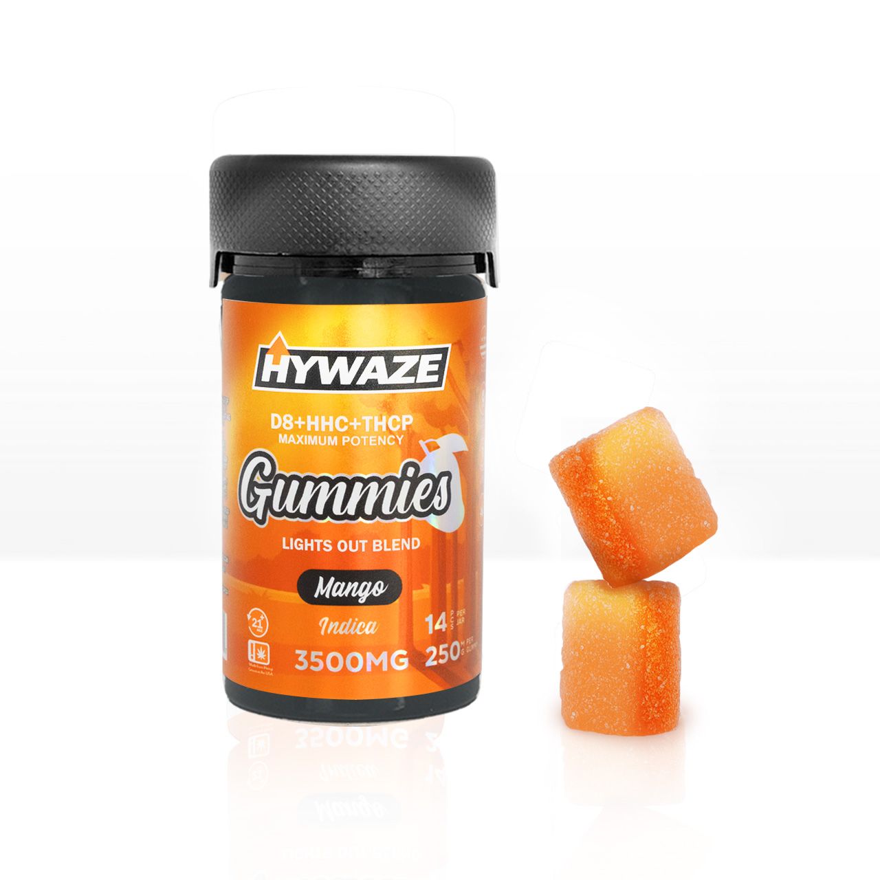HYWAZE Maximum Potency Gummies D8+HHC+THCP 250MG