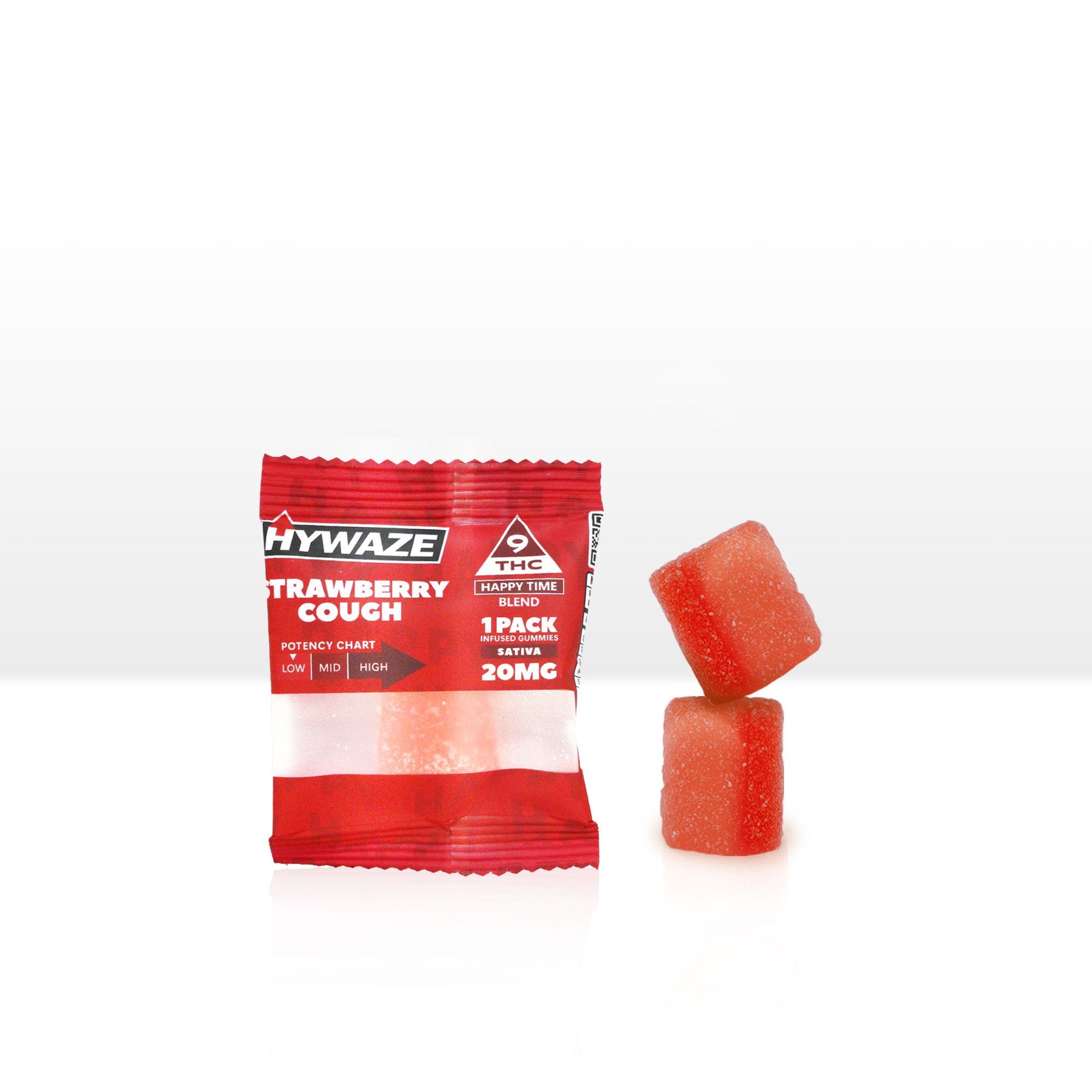 Hywaze Strawberry Cough Delta9 THC Happy Time Blend, 20mg, 1pk,front side