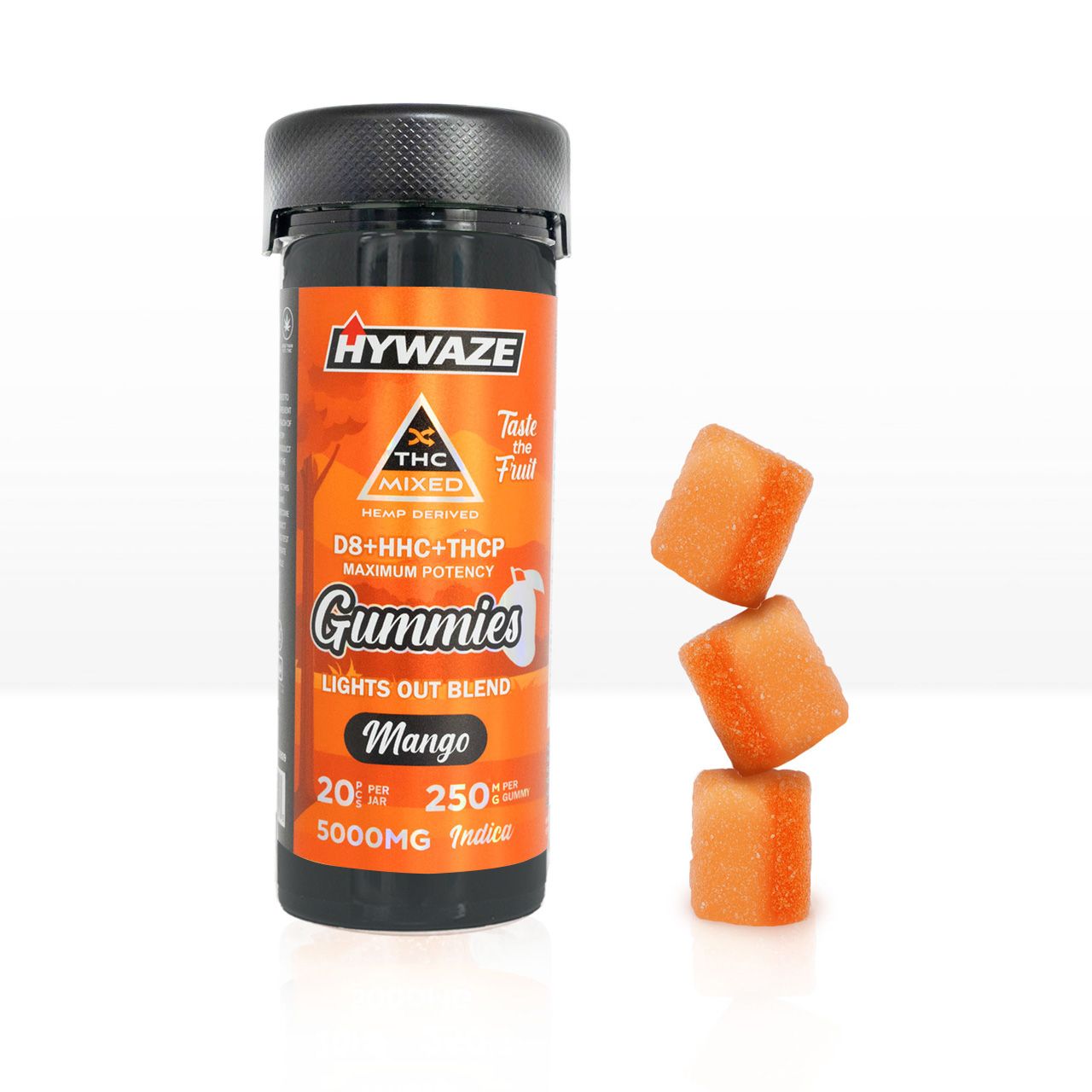 HYWAZE Maximum Potency Gummies D8+HHC+THCP 250MG