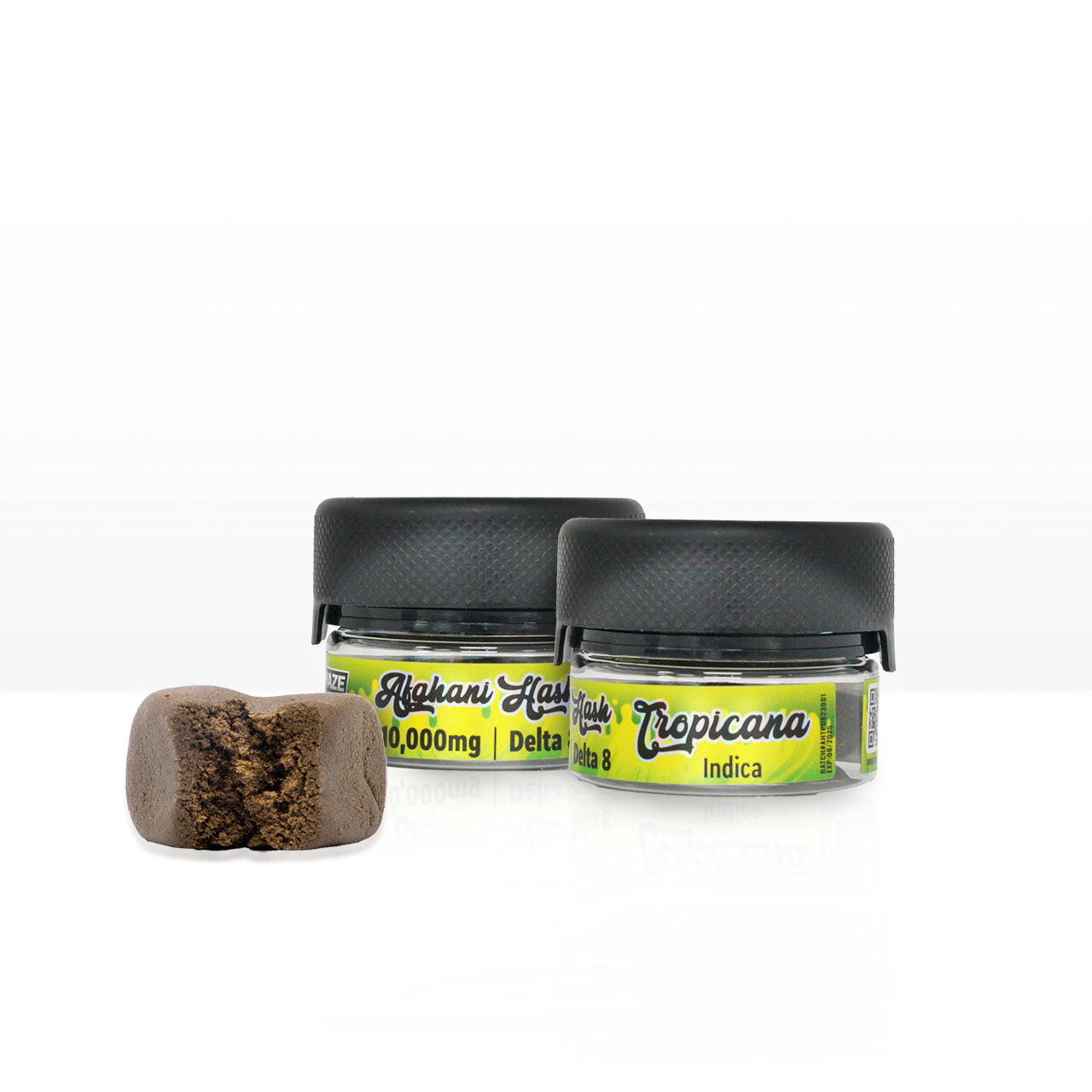 Afghani Tropicana 10,000mg hash, front side