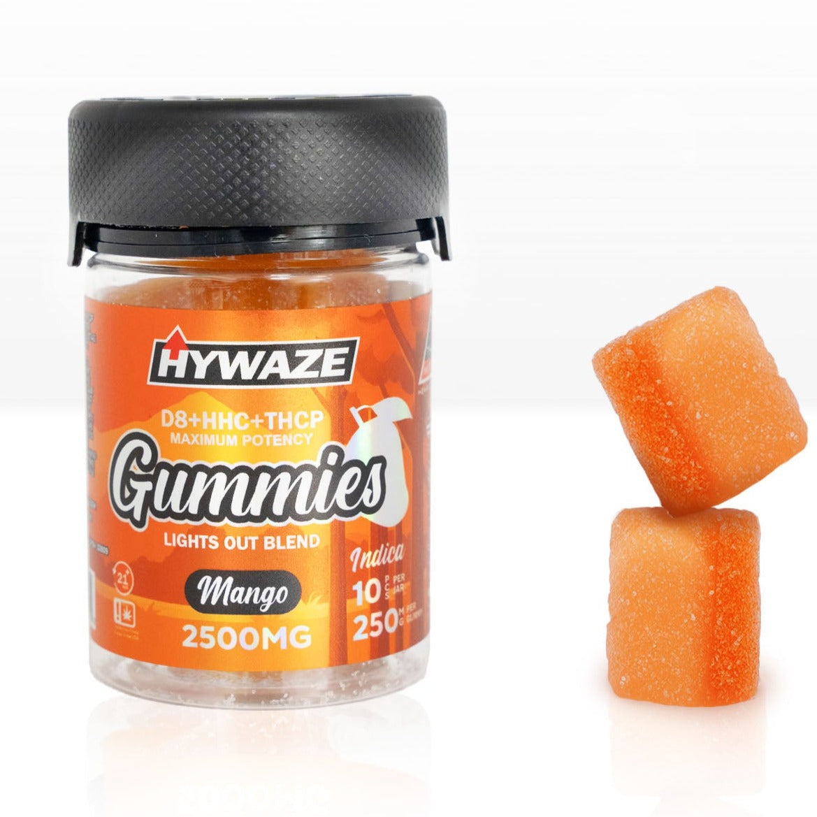 HYWAZE Maximum Potency Gummies D8+HHC+THCP 250MG