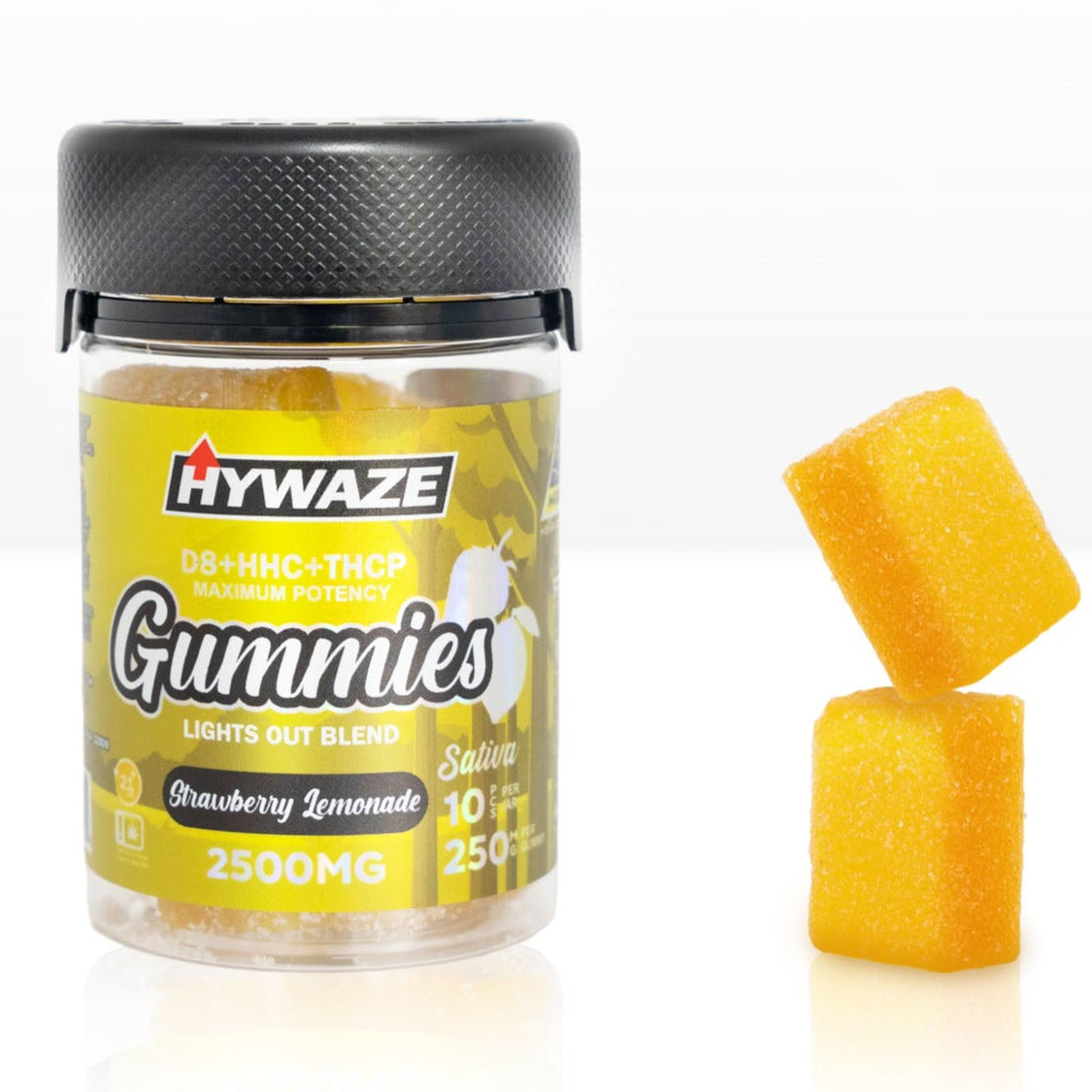 HYWAZE Maximum Potency Gummies D8+HHC+THCP 250MG