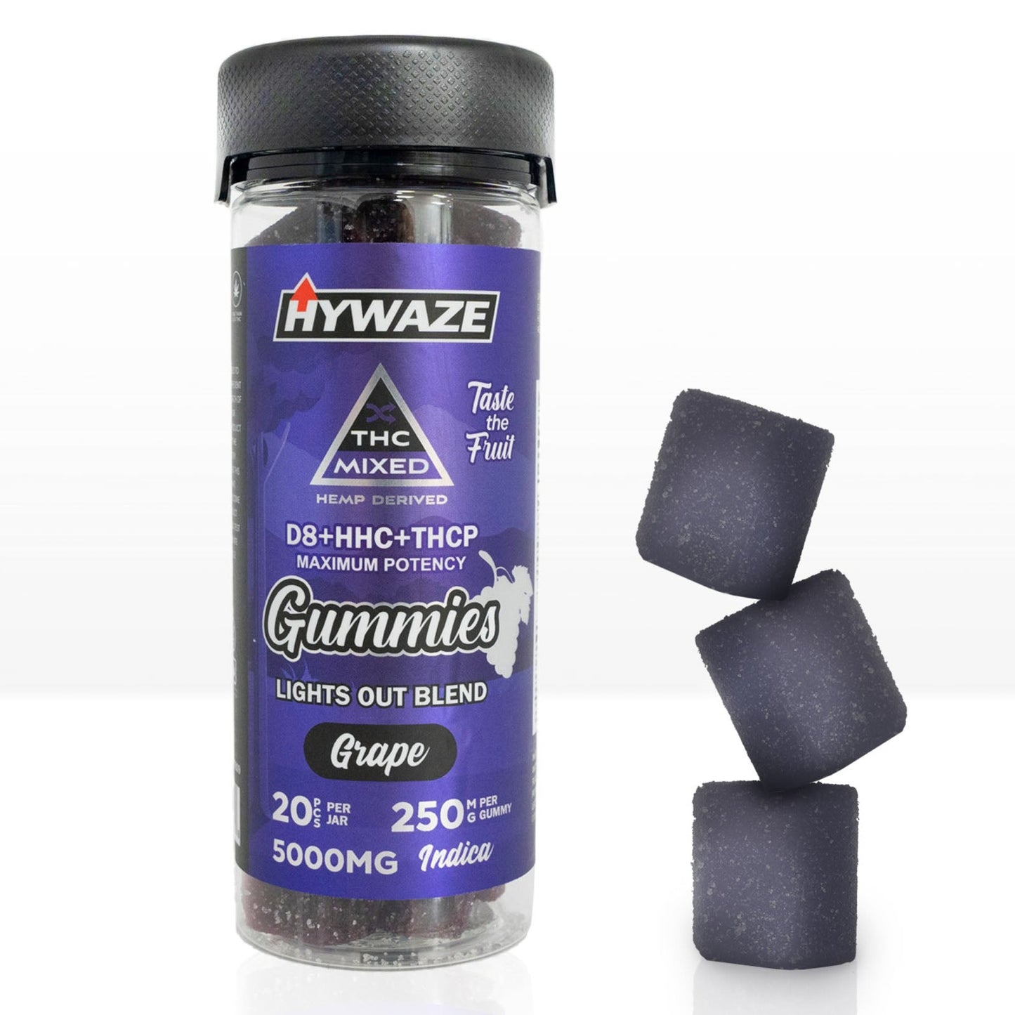 HYWAZE Maximum Potency Gummies D8+HHC+THCP 250MG