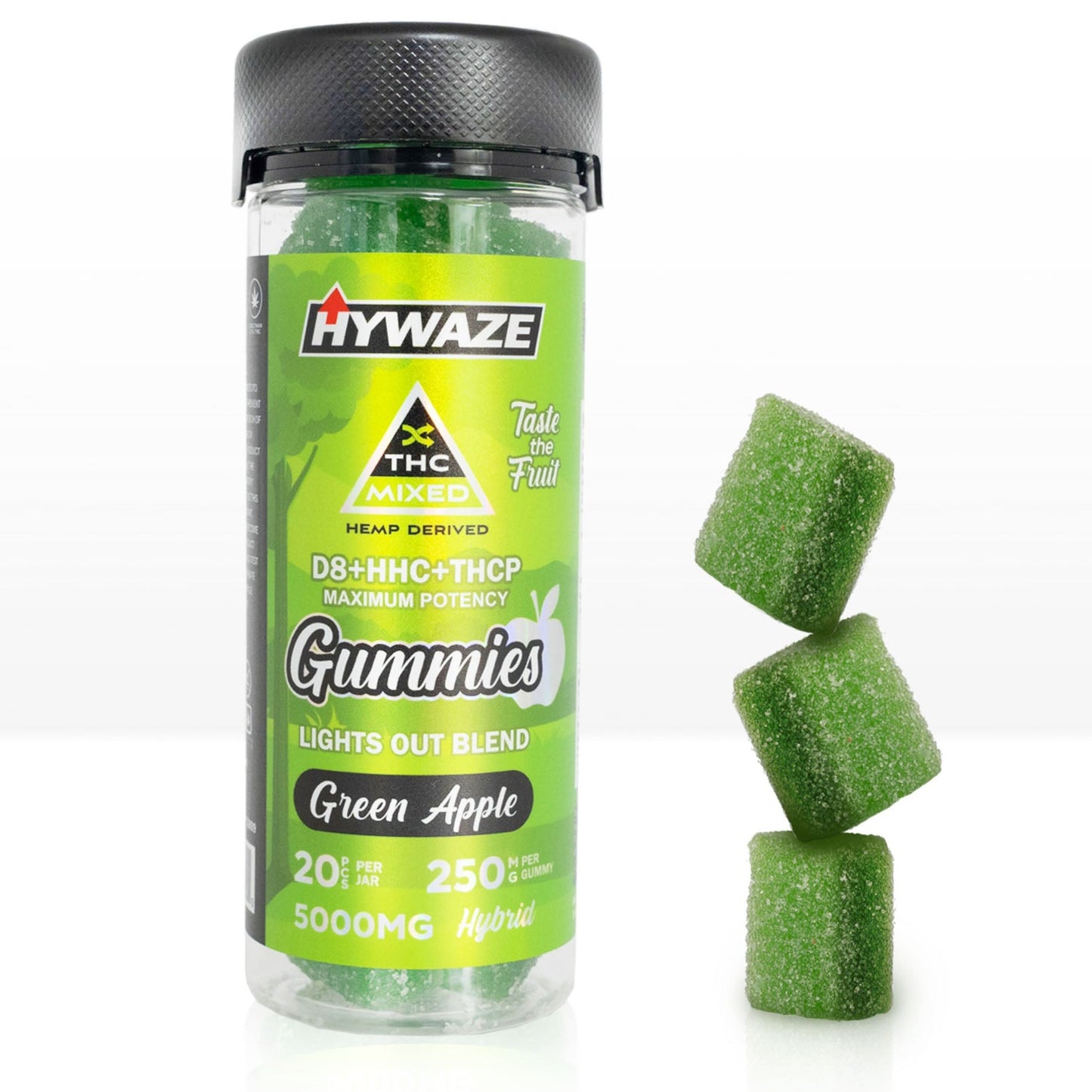 HYWAZE Maximum Potency Gummies D8+HHC+THCP 250MG