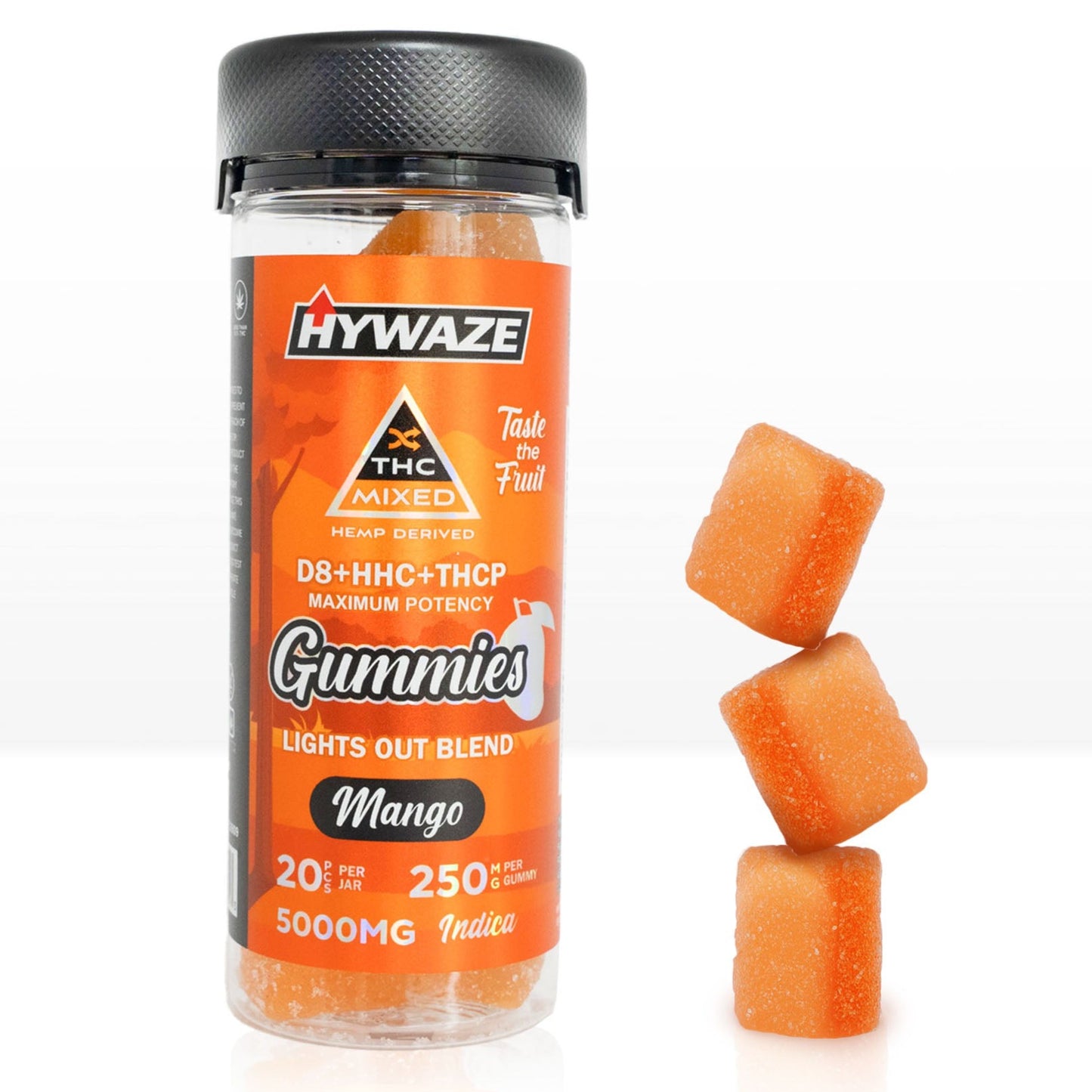 HYWAZE Maximum Potency Gummies D8+HHC+THCP 250MG