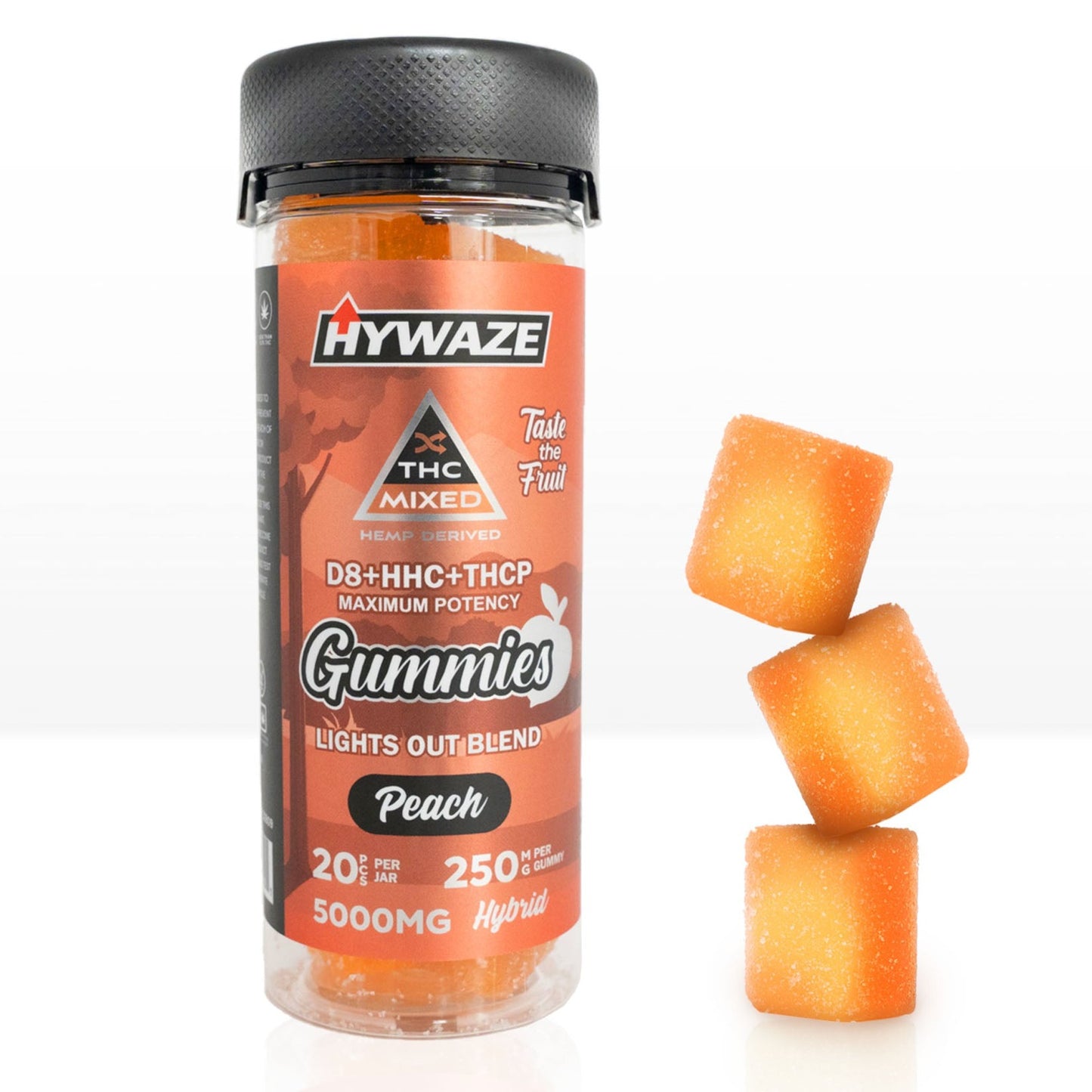 HYWAZE Maximum Potency Gummies D8+HHC+THCP 250MG