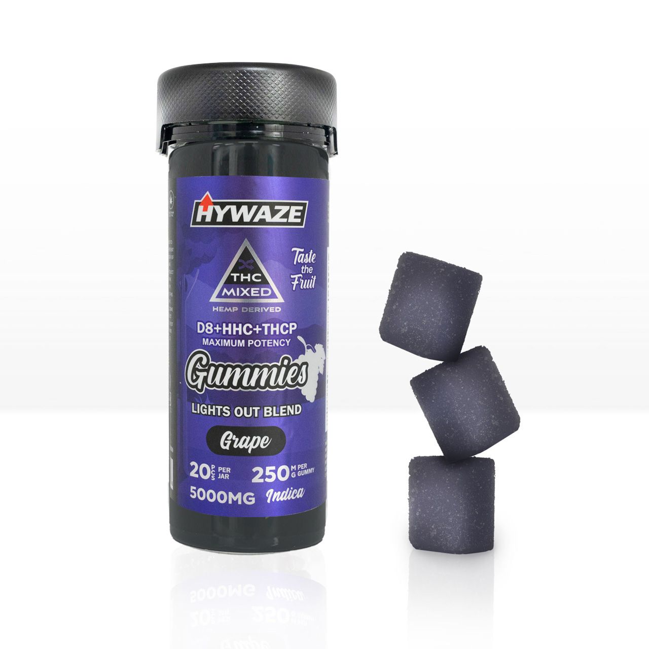 HYWAZE Maximum Potency Gummies D8+HHC+THCP 250MG