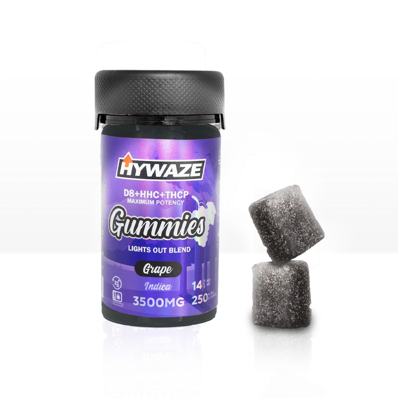 HYWAZE Maximum Potency Gummies D8+HHC+THCP 250MG
