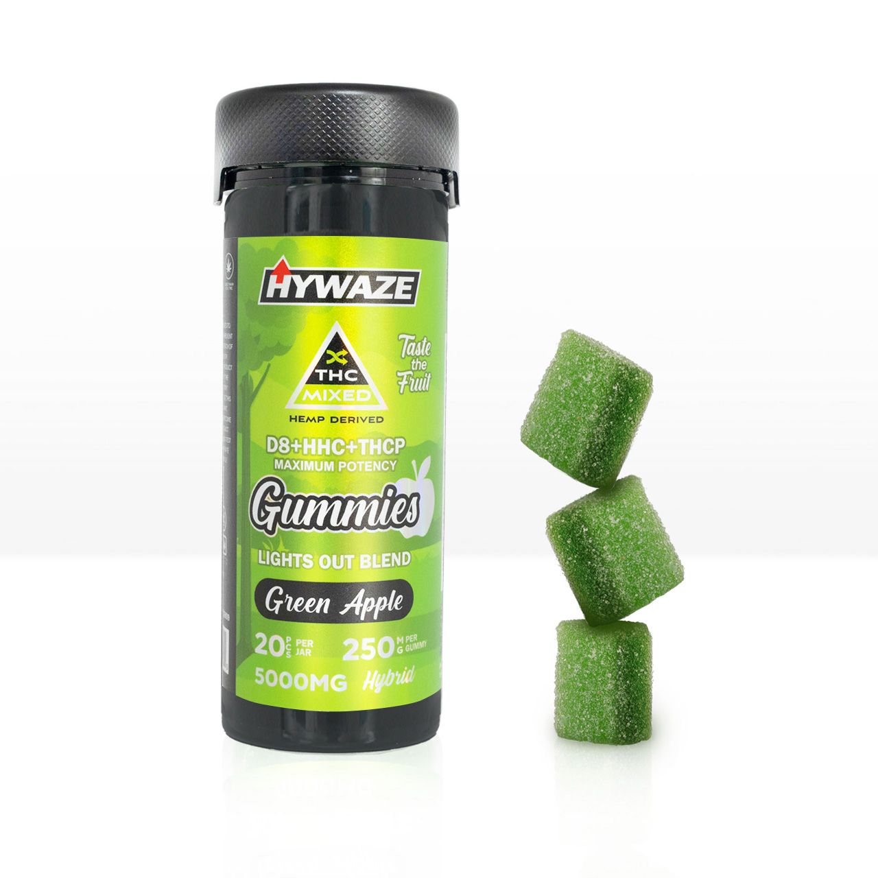 HYWAZE Maximum Potency Gummies D8+HHC+THCP 250MG