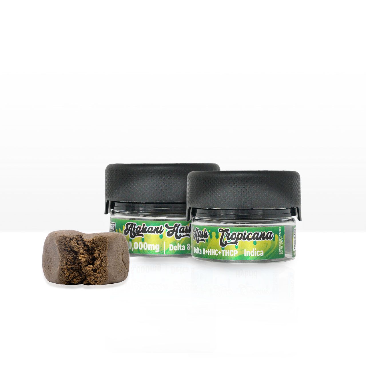 Afghani Tropicana 10,000mg hash, front side