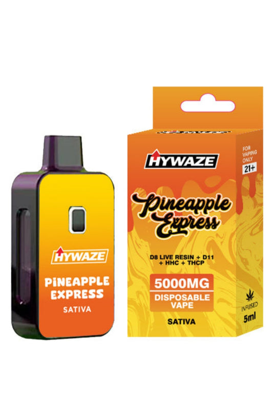 HYWAZE Pineapple Express, 5000mg disposable, sativa, front side