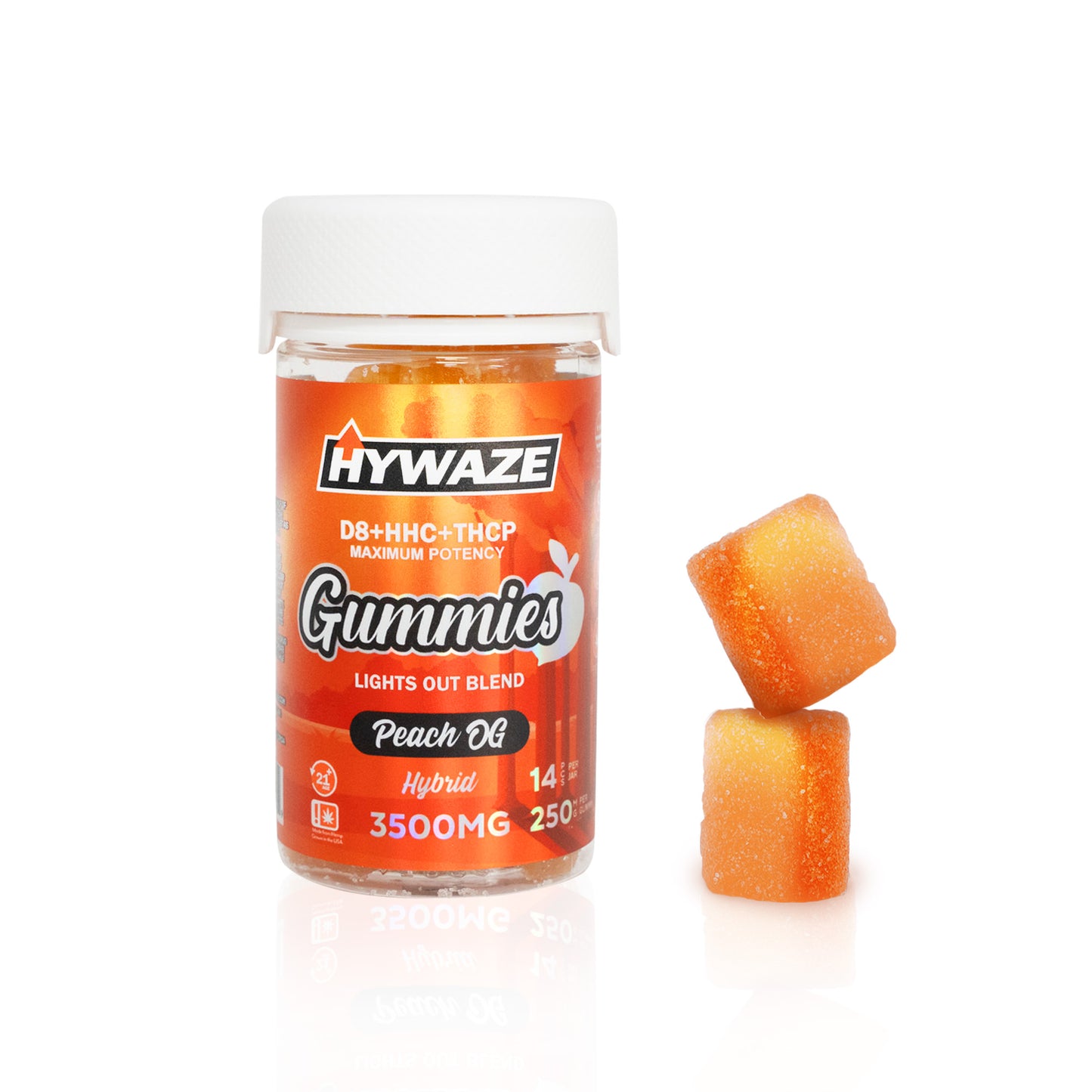 HYWAZE Maximum Potency Gummies D8+HHC+THCP 250MG