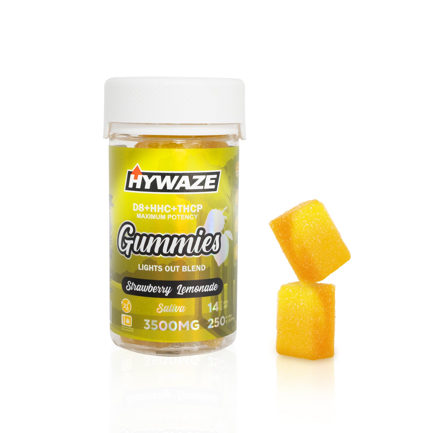 HYWAZE Maximum Potency Gummies D8+HHC+THCP 250MG