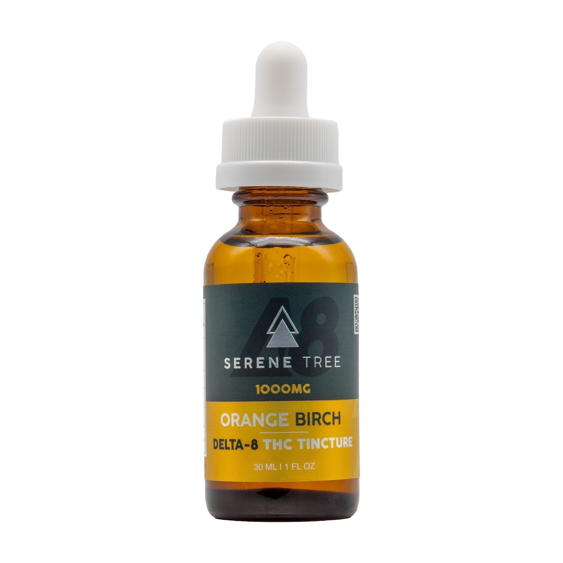 Serene Tree, 1000mg, Orange Birch, Delta8, THC Tincture, front side