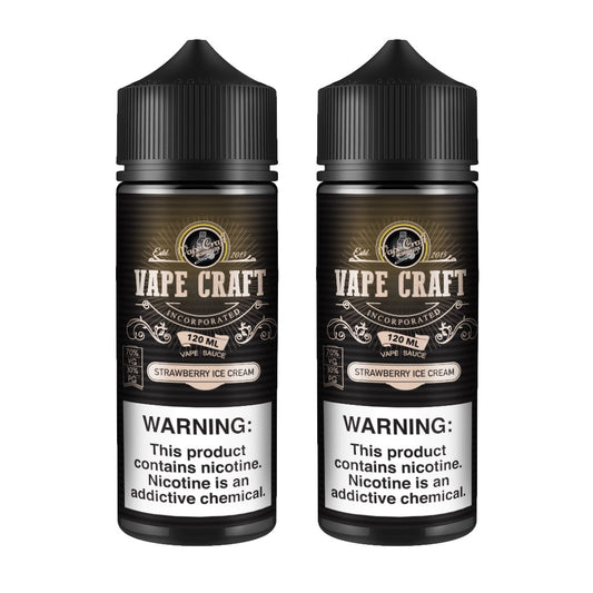 Vape Craft Strawberry Ice Cream 2 Bottle Bundle