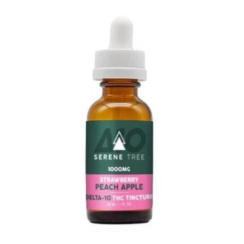 Serene Tree, Strawberry Peach Apple, Delta10 THC Tinctures, 1000mg, front side