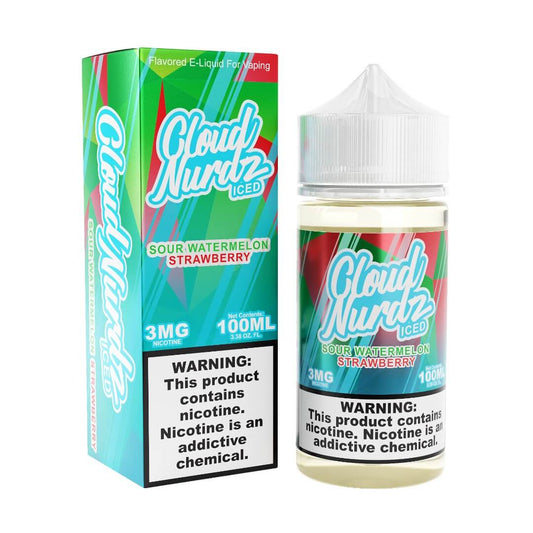 Cloud Nurdz Iced Sour Watermelon Strawberry eJuice