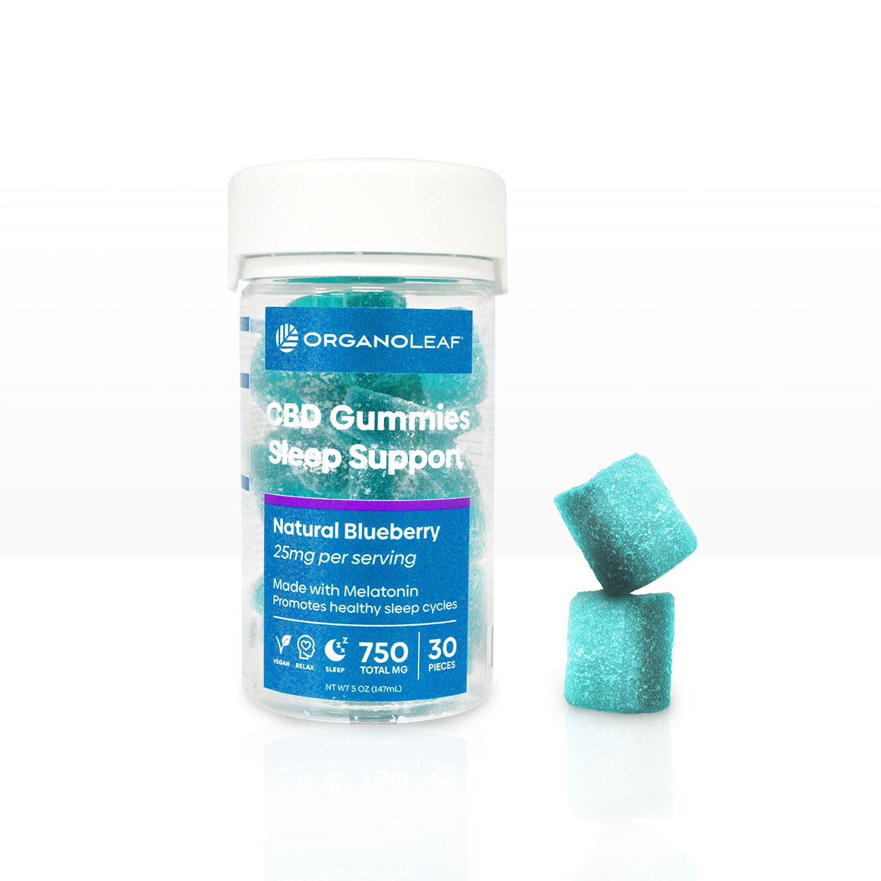 OrganoLeaf CBD Hemp Gummies - Sleep Support