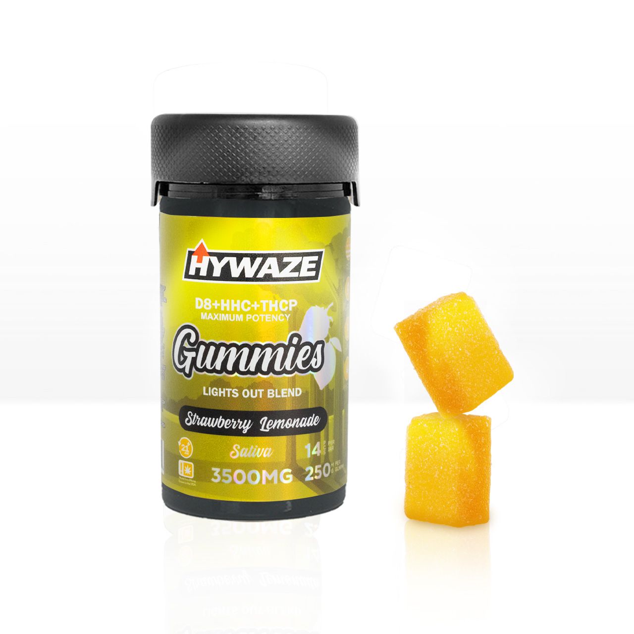 HYWAZE Maximum Potency Gummies D8+HHC+THCP 250MG