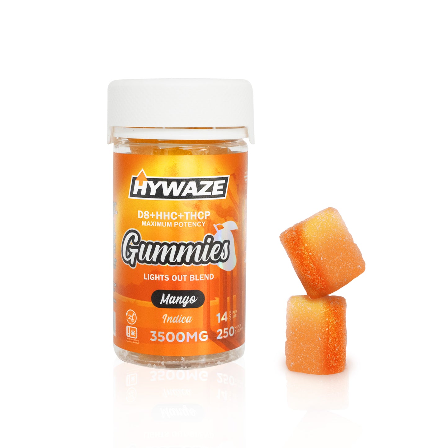 HYWAZE Maximum Potency Gummies D8+HHC+THCP 250MG